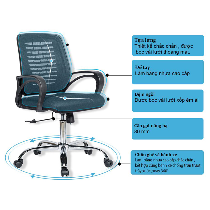 Ghế xoay lưới Hòa Phát GL109